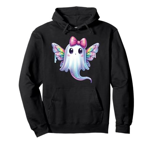 Kawaii-Geist-Kokett-Schleife Pastell-Goth-Süß Fee Mädchen Pullover Hoodie von Kawaii Pastel Goth Cute Ghost Coquette Girl Anime
