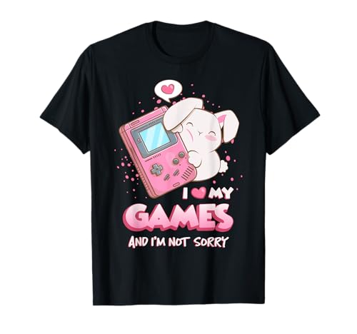 Kawaii Hase mit rosa Spielkonsole Gamer Girl T-Shirt Kawaii Hase mit rosa Spielkonsole Gamer Girl T-Shirt von Kawaii Rabbit by Irene Koh Studio