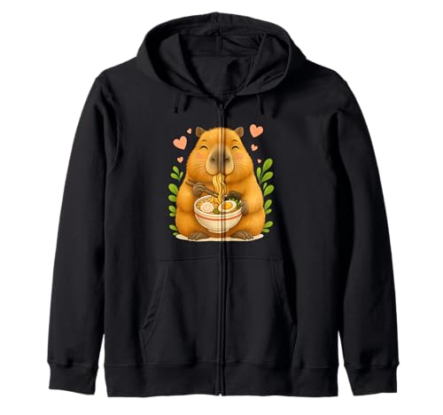 Kawaii Capybara Ramen Kunst für Mädchen, die süße Dinge lieben Kapuzenjacke Kawaii Capybara Ramen Kunst für Mädchen, die süße Dinge lieben Kapuzenjacke von Kawaii Ramen Capybara Gifts For Girls & Animal Lov