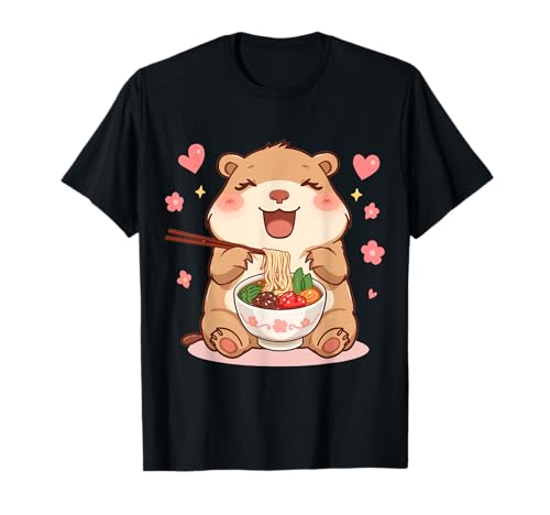 Kawaii Capybara Ramen Kunst für Mädchen, niedlicher japanischer Stil T-Shirt Kawaii Capybara Ramen Kunst für Mädchen, niedlicher japanischer Stil T-Shirt von Kawaii Ramen Capybara Gifts For Girls & Animal Lov