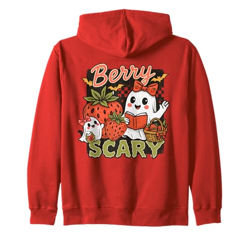 Kawaii Retro Beere Gruselige Geister Erdbeeren Halloween Mädchen Kapuzenjacke Kawaii Retro Beere Gruselige Geister Erdbeeren Halloween Mädchen Kapuzenjacke von Kawaii Retro Halloween Ghost Costume Shirts