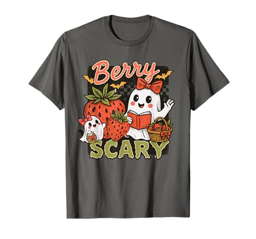 Kawaii Retro Beere Gruselige Geister Erdbeeren Halloween Mädchen T-Shirt Kawaii Retro Beere Gruselige Geister Erdbeeren Halloween Mädchen T-Shirt von Kawaii Retro Halloween Ghost Costume Shirts