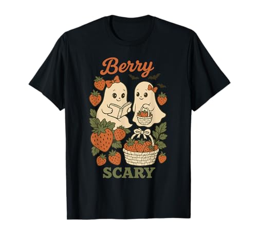 Kawaii Retro Beere Gruselige Geister Erdbeeren Halloween Mädchen T-Shirt Kawaii Retro Beere Gruselige Geister Erdbeeren Halloween Mädchen T-Shirt von Kawaii Retro Halloween Ghost Costume Shirts