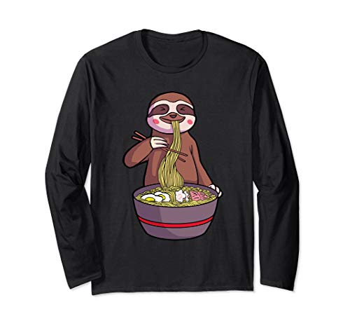 Ramen Faultier Kawaii Anime Hund Hemd Japanisch Geschenk Langarmshirt von Kawaii Sloth Co.