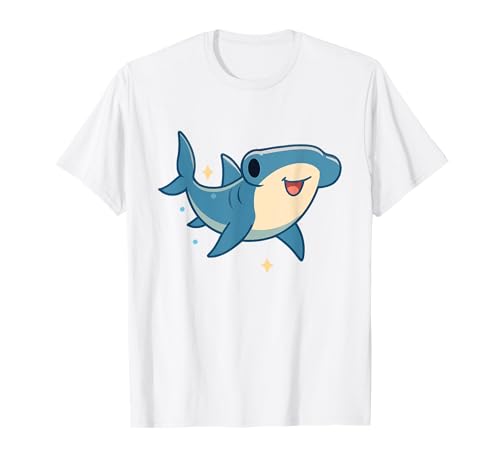 Niedlicher Hammerhai Kawaii Ozean Wildlife Shark Kinder Jungen T-Shirt Niedlicher Hammerhai Kawaii Ozean Wildlife Shark Kinder Jungen T-Shirt von Kawaii Smiling Shark Graphic