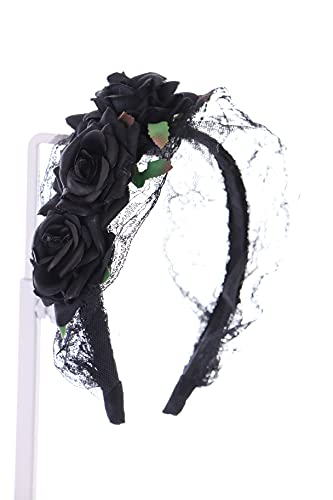 C-41-3 Haarreif mit Rosen Spitze schwarz Vampir Kopfschmuck Gothic Lolita C-41-3 Haarreif mit Rosen Spitze schwarz Vampir Kopfschmuck Gothic Lolita von Kawaii-Story