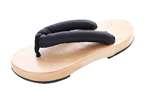 K-G-49-1 Schwarz Original Japan Geta Helles Holz Sandale Tabi Kimono Geisha Kendo Samurai (Numeric_38) von Kawaii-Story