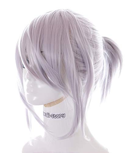 KS-223B Grau Silber Pferdeschwanz für Sice Final Fantasy Cosplay Perücke Wig Anime Manga von Kawaii-Story