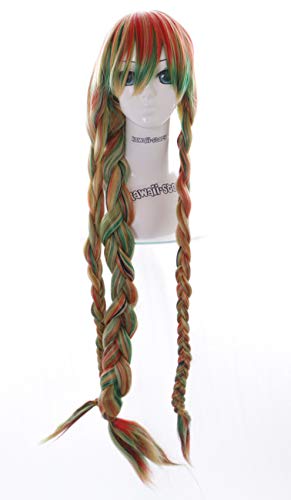 KS-456L Bunt Flecht Zöpfe 105cm für Sphene Houseki no Kuni Party Cosplay Perücke Wig Anime Manga von Kawaii-Story
