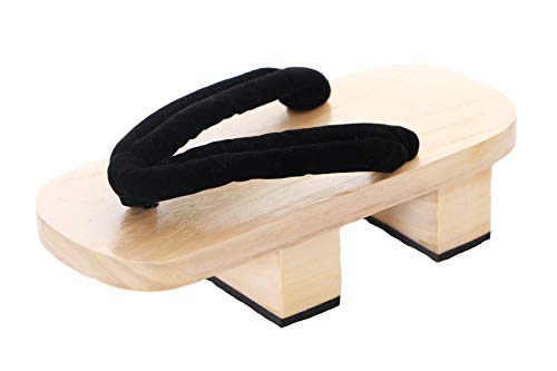 Kawaii-Story K-G-20-1 Schwarz Helles Holz Japan Geta Unisex Sandale mit Tabi Socken Kimono Geisha Kendo Samurai (schwarz, EU Schuhgrößensystem, Erwachsene, Herren, Numerisch, Breit, 40) von Kawaii-Story