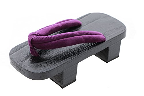 Kawaii-Story K-G-33-2 Lila Schwarz Holz Japan Geta Damen Sandale mit Tabi Kimono Geisha Kendo Samurai (K-G-33-2 Lila, EU Schuhgrößensystem, Erwachsene, Damen, Numerisch, Breit, 40) von Kawaii-Story