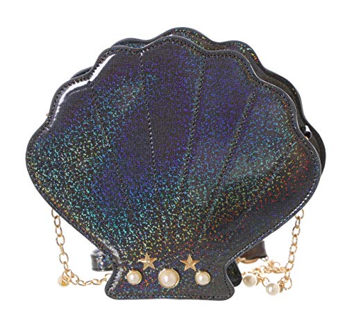 Kawaii-Story LB-191-4 Schwarz Muschel Perle Glitzer Metallic Hologram Party Tasche Lolita Pastel von Kawaii-Story