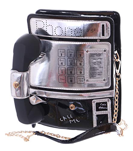 Kawaii-Story LB-6029 Münz-Telefon Form mit Hörer schwarz Lack Retro Kult Party Umhänge Damen Tasche Kawaii-Story LB-6029 Münz-Telefon Form mit Hörer schwarz Lack Retro Kult Party Umhänge Damen Tasche von Kawaii-Story