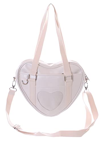 Kawaii-Story LB-6054-2 Weiß Herz Form 26cm Pastel Goth Lolita Punk Henkel Tasche Pu Harajuku Kawaii-Story LB-6054-2 Weiß Herz Form 26cm Pastel Goth Lolita Punk Henkel Tasche Pu Harajuku von Kawaii-Story