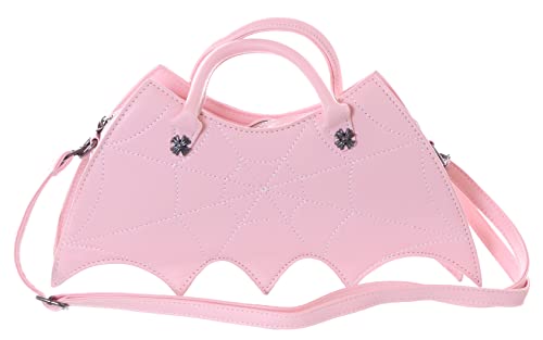 Kawaii-Story LB-6055-2 Rosa Fledermaus Flügel 35cm Spinnennetz bestickt Pastel Goth Lolita Punk Tasche PU Kawaii-Story LB-6055-2 Rosa Fledermaus Flügel 35cm Spinnennetz bestickt Pastel Goth Lolita Punk Tasche PU von Kawaii-Story