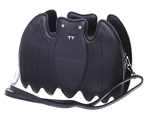 Kawaii-Story LB-6056-2 Schwarz 3D Fledermaus 28cm bestickt Pastel Goth Lolita Punk Tasche Pu von Kawaii-Story