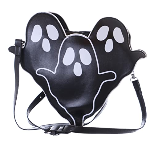 Kawaii-Story LB-6063-2 Schwarz Grusel Geister 30cm Halloween Scherz lustig Kult Damen Schulter Tasche Pu von Kawaii-Story