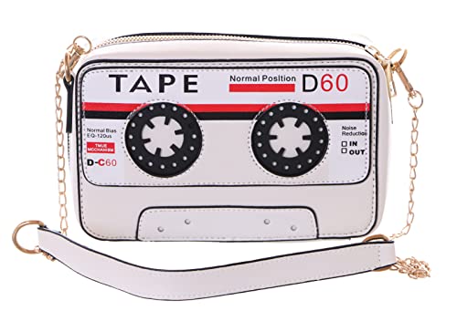 Kawaii-Story LB-6076-1 Weiß Kassetten Walkman Form Retro 18cm Schulter Tasche Damen Pu Kawaii-Story LB-6076-1 Weiß Kassetten Walkman Form Retro 18cm Schulter Tasche Damen Pu von Kawaii-Story