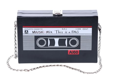 Kawaii-Story LB-6106 Walkman Radio Form schwarz Scherz lustig Party Feier Damen Tasche 19x12x5cm Pu von Kawaii-Story