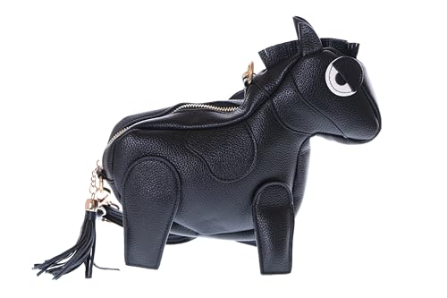 Kawaii-Story LB-6108-2 Schwarz Pferd Form schwarz Scherz lustig Party Feier Damen Tasche 25x16x5cm Pu von Kawaii-Story