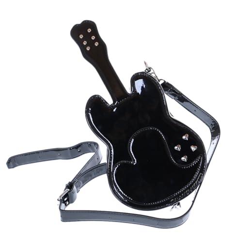 Kawaii-Story LB-6117 Gittarre schwarz 3D Form Herz Nieten Party Feier Damen Tasche 16x20x5,5cm Pu Lack Kawaii-Story LB-6117 Gittarre schwarz 3D Form Herz Nieten Party Feier Damen Tasche 16x20x5,5cm Pu Lack von Kawaii-Story