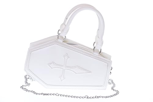 Kawaii-Story LB-6120-1 Weiß Sarg Form Kreuz Punk Halloween Gothik Goth Party Feier Damen Tasche 24,5x15x6cm Pu Kawaii-Story LB-6120-1 Weiß Sarg Form Kreuz Punk Halloween Gothik Goth Party Feier Damen Tasche 24,5x15x6cm Pu von Kawaii-Story