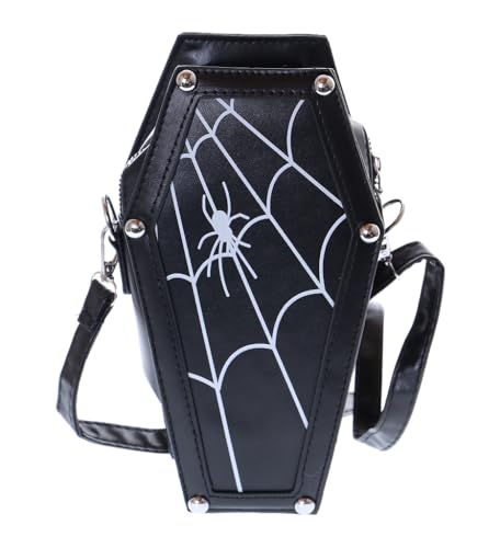 Kawaii-Story LB-6124-2 Schwarz Sarg-Form Spinnennetz Halloween Grusel Gothik Goth Damen Tasche 22x12x9cm Pu Kawaii-Story LB-6124-2 Schwarz Sarg-Form Spinnennetz Halloween Grusel Gothik Goth Damen Tasche 22x12x9cm Pu von Kawaii-Story