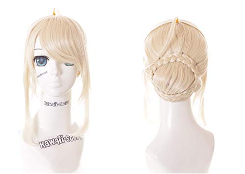 PL-013-2 Fate Stay Night Saber Uminkeo Beatrice blond Flecht Dutt Frisur COSPLAY Perücke Wig Anime Manga von Kawaii-Story