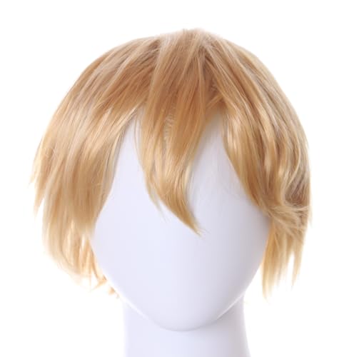 PL-002-30 Blond beige kurz Haar gestuft Cosplay Perücke Anime Manga Wig für Denji Chainsaw Man von Kawaii-Story