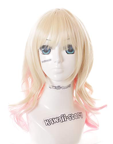 PL-585 Blond rosa 50cm Lolita Locken für Diabolik Lovers Yui Komori Cosplay Perücke Wig Anime Manga von Kawaii-Story