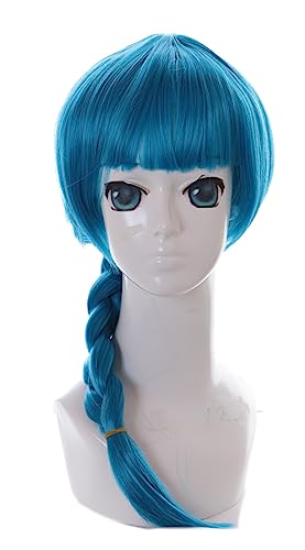 PL-935 Blau geflochten 40cm für Jinx Leage Legends Cosplay Perücke Wig Anime Manga von Kawaii-Story