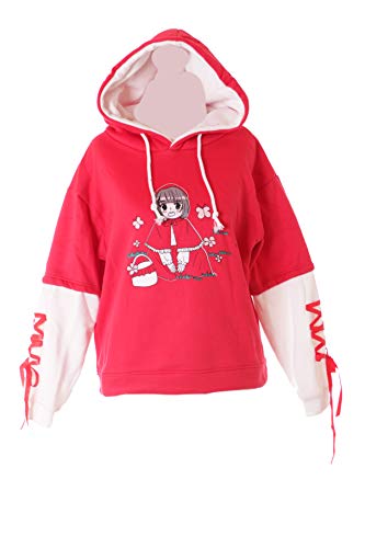 TS-175 Rot Weiß Rotkäppchen Pastel Goth Pullover Kapuzen Sweatshirt Harajuku Kawaii von Kawaii-Story
