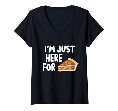 Damen I'm Just Here for The Pecan Pie Southern Dessert Recipe T-Shirt mit V-Ausschnitt Damen I'm Just Here for The Pecan Pie Southern Dessert Recipe T-Shirt mit V-Ausschnitt von Kawaii Sweet Treats