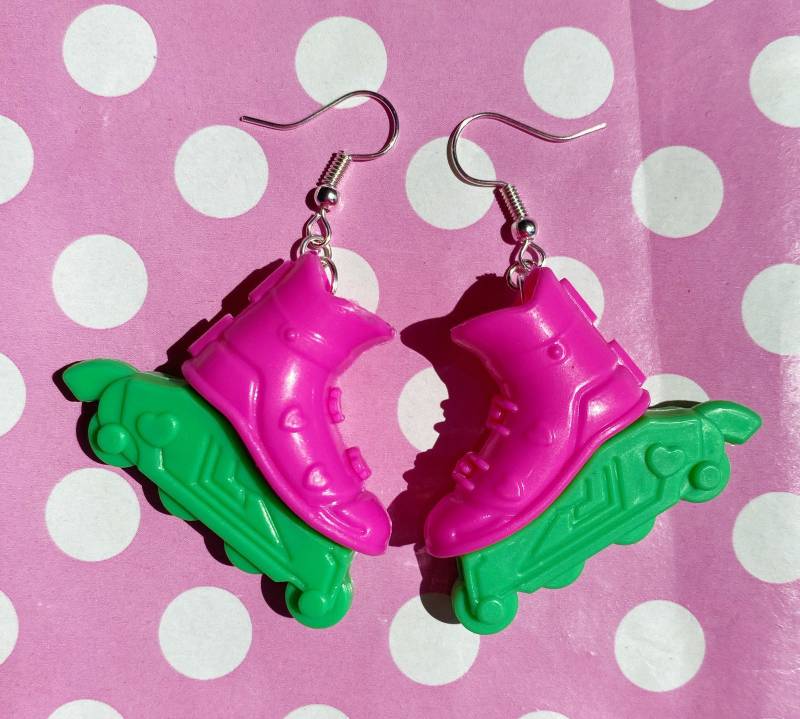 Funky Rollerblade Ohrringe Ohrstecker Oder Clip von KawaiiKave