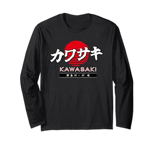Kawasaki auf Japanisch – Retro-Design für Männer und Frauen Langarmshirt von Kawasaki – Japans Industriestadt