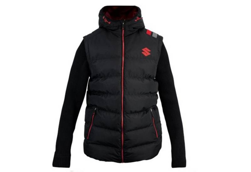 SUZUKI Steppweste Suzuki Thermo Weste BODYWARMER mit Strickarmen Steppweste abnehmbare Ärmel von SUZUKI