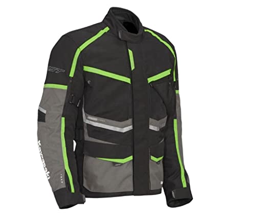 Kawasaki TRIER Textiljacke Herren Motorradjacke (L) schwarz von Kawasaki