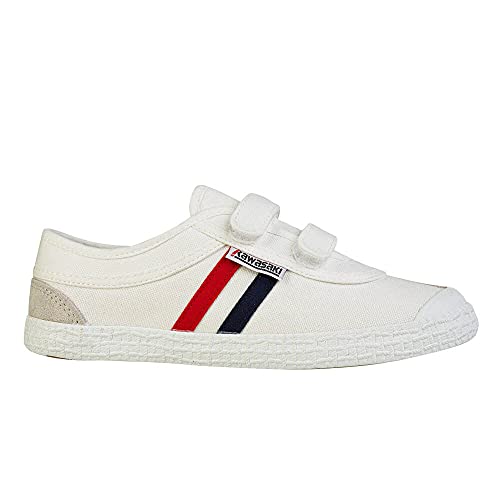 Kawasaki Unisex Canvas Sneakers Retro w/Velcro 1002 White 41 von Kawasaki