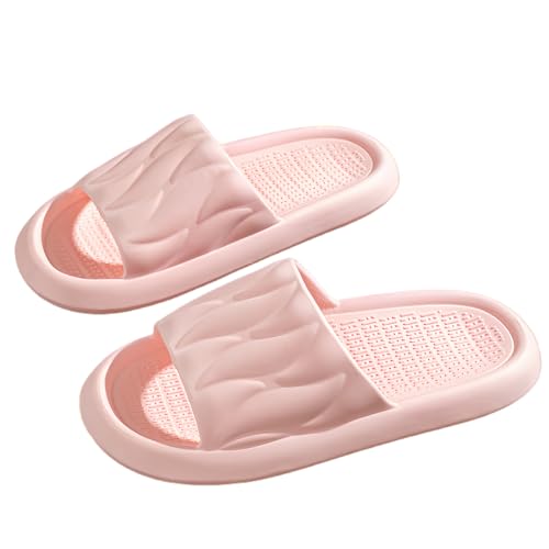 Kawoja Badeschuhe Damen Herren, Unisex Badeschlappen, EVA Rutschfeste Hausschuhe,Sommer Garten Schlappen Pool Gummi Pantoletten,Pink von Kawoja