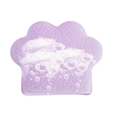 Gesichtswäscheschwamm, Gesichtspextiorschwamm - Kätzchenpfote vergrößerte Gesichtsreinigung Puff - Manuelle vergrößerte Schrubbenpolster Kosmetische Handtücher für die Reise von Kaxenig