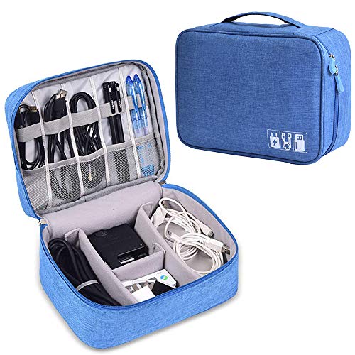 Kaxich Elektronikzubehör Tasche Reise Elektronische Organizer Wasserdicht Kabeltasche Zubehör Lagerung Tasche für Kabel, Adapter, Netzteil, USB Stick, Festplatte, Powerbank und Anderes Zubehör von Kaxich