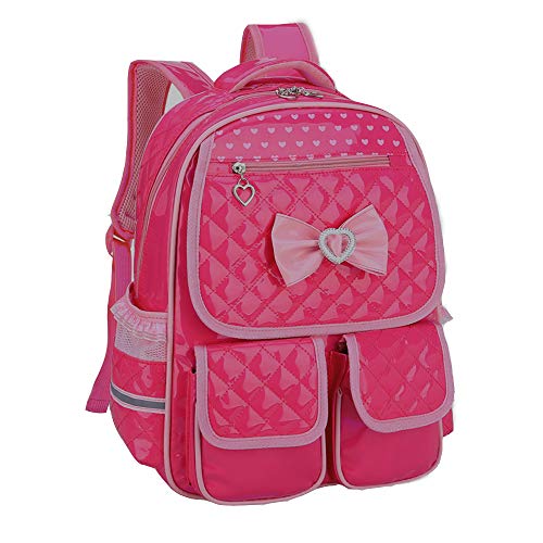 Kaxich Kinder Mädchen Rucksack Schulrucksack PU-Leder Prinzessin Stil Schultaschen Kinderrucksack für Teenage Maedchen 6-8 Jährige von Kaxich