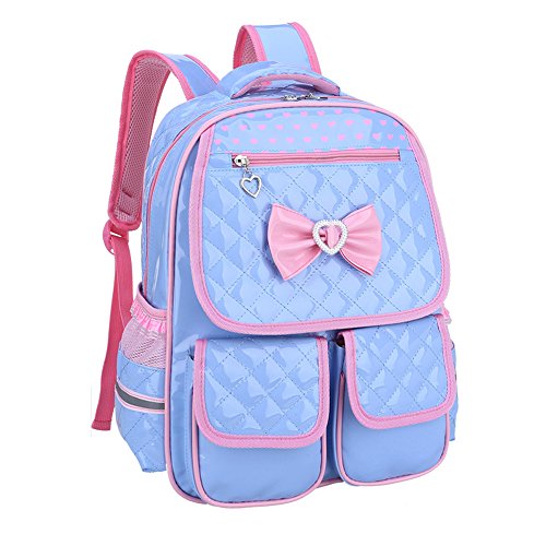 Kaxich Kinder Mädchen Rucksack Schulrucksack PU-Leder Prinzessin Stil Schultaschen Kinderrucksack für Teenage Maedchen 9-11 Jährige von Kaxich