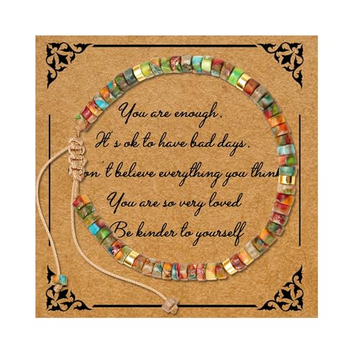 Kaxulvoblig Perlenarmband Damen Chakra-Armband, elastisches Armband, Naturstein Heilung Naturstein Geschenk für Frauen Mädchen von Kaxulvoblig