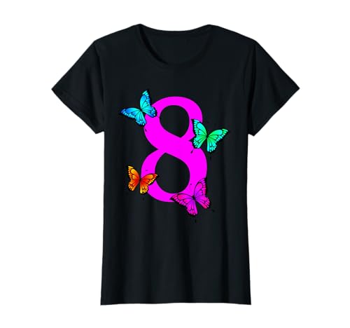 Mädchen Kinder Geburtstagsshirt 8 Jahre 8. mit Schmetterling T-Shirt Mädchen Kinder Geburtstagsshirt 8 Jahre 8. mit Schmetterling T-Shirt von Kay79P Kinder T-Shirt Geschenkideen
