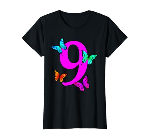 Mädchen Kinder Geburtstagsshirt 9 Jahre 9. mit Schmetterling T-Shirt Mädchen Kinder Geburtstagsshirt 9 Jahre 9. mit Schmetterling T-Shirt von Kay79P Kinder T-Shirt Geschenkideen