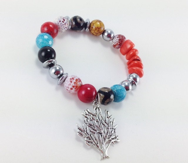 Baum Des Lebens Beaded Stretch Armband Achat Tretch von KayKaysDesigns