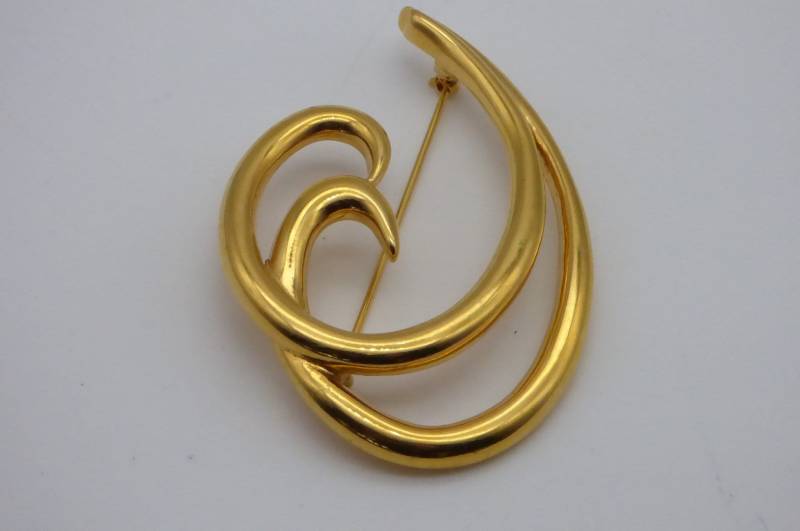 Große Gold Tone Brosche Pin, Geschenkidee von KaySueGems