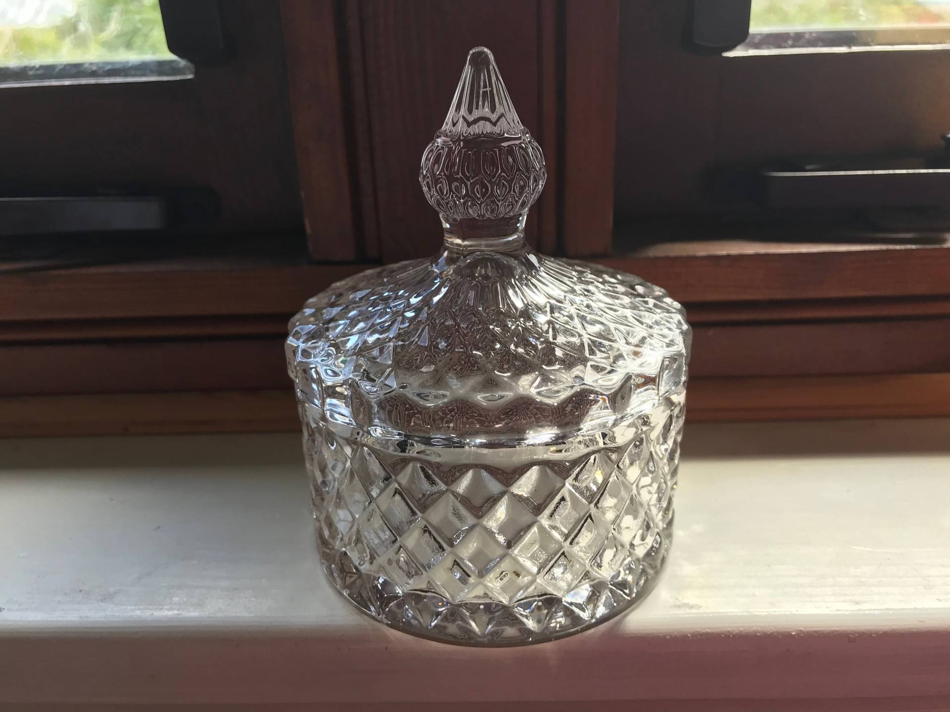 Vintage Glas Schmuckschale, Kerzenhalter, Geschenkidee von KaySueGems
