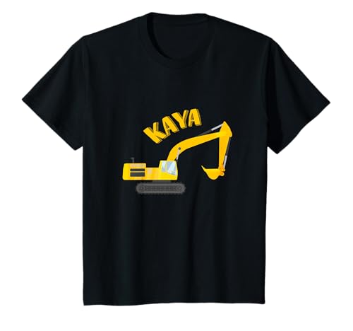 Kinder Kaya Vorname Jungen Personalisiertes Bagger T-Shirt Kinder Kaya Vorname Jungen Personalisiertes Bagger T-Shirt von Kaya Namen Shirts für Kinder
